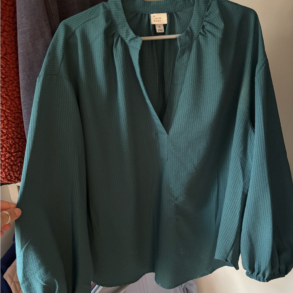 A New Day Teal Blouse